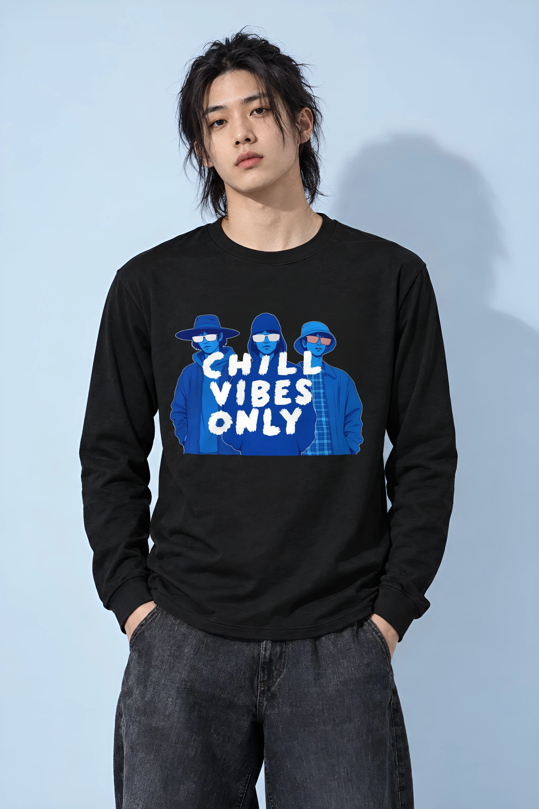 "Blue Shade Society" Unisex Longsleeve T-shirt