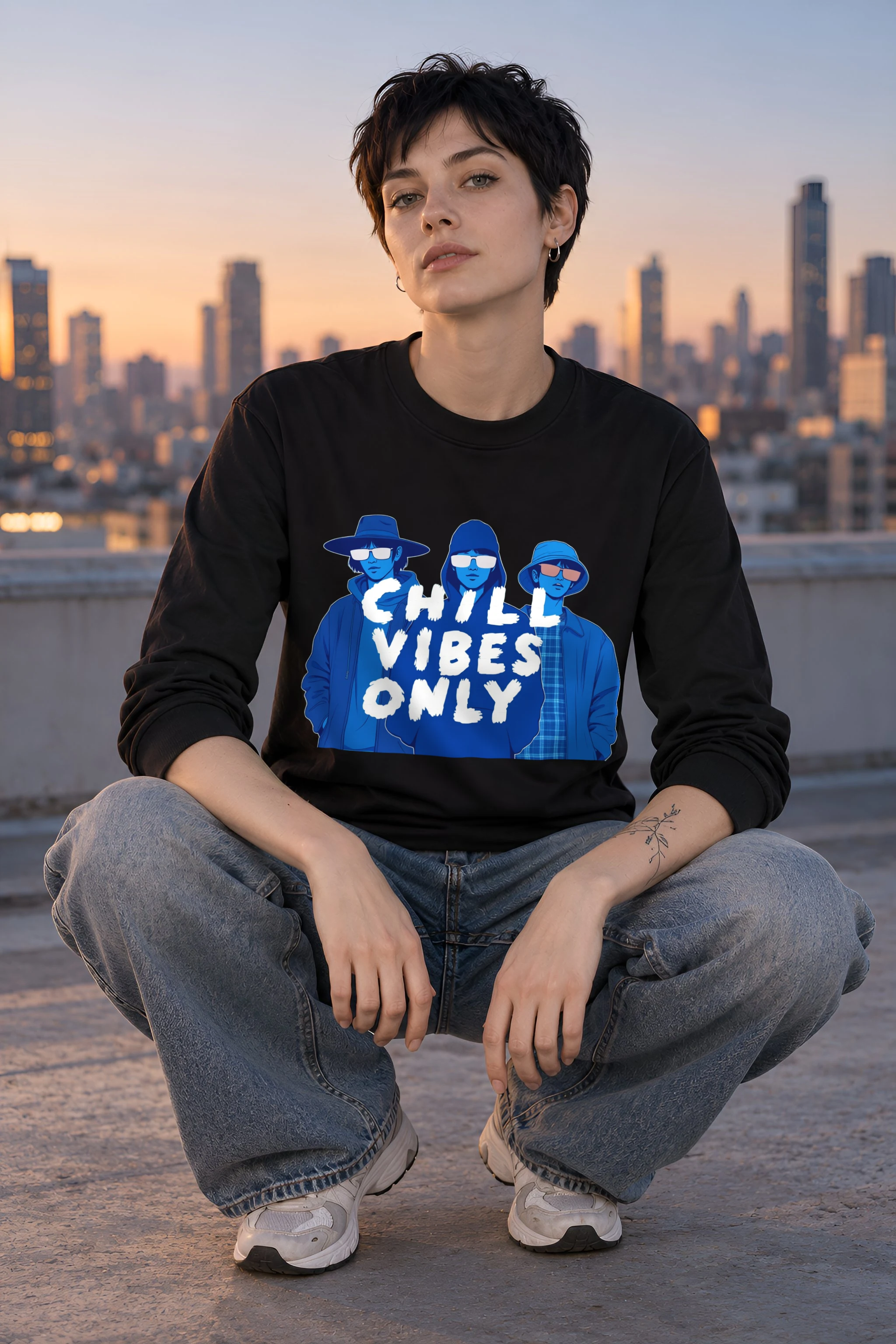 "Blue Shade Society" Unisex Longsleeve T-shirt