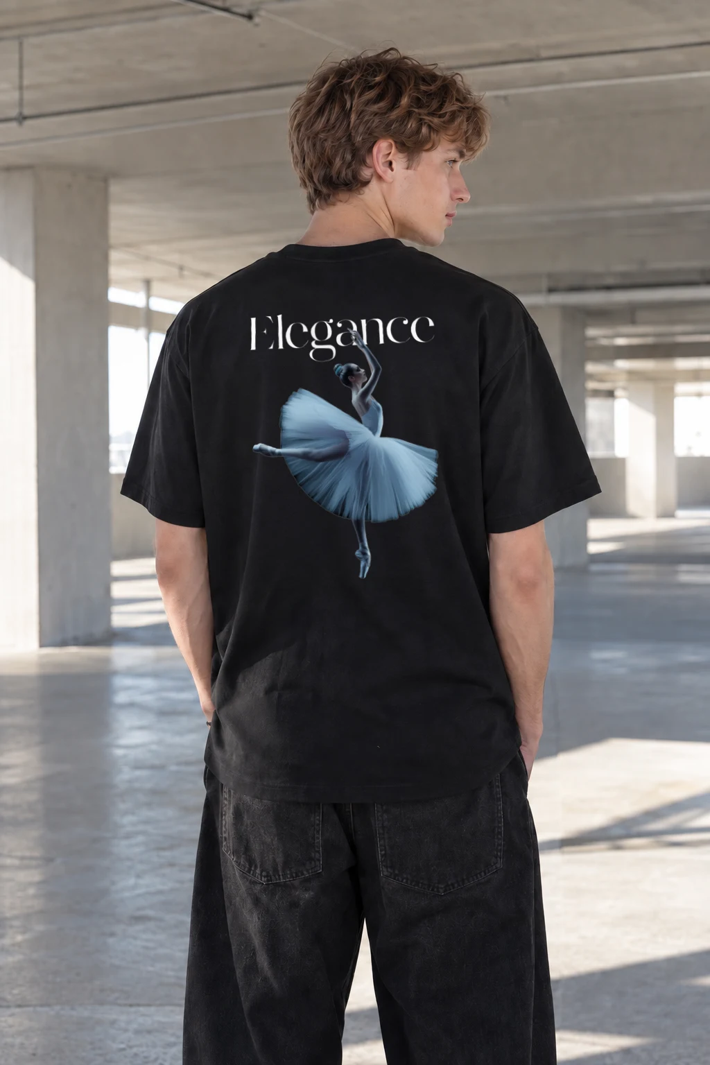"Blue Tutu Elegance" Heavyweight Unisex Crewneck T-shirt | Gildan 5000