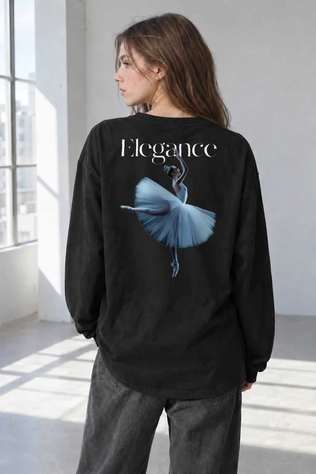 "Blue Tutu Elegance" Unisex Longsleeve T-shirt | Gildan 2400
