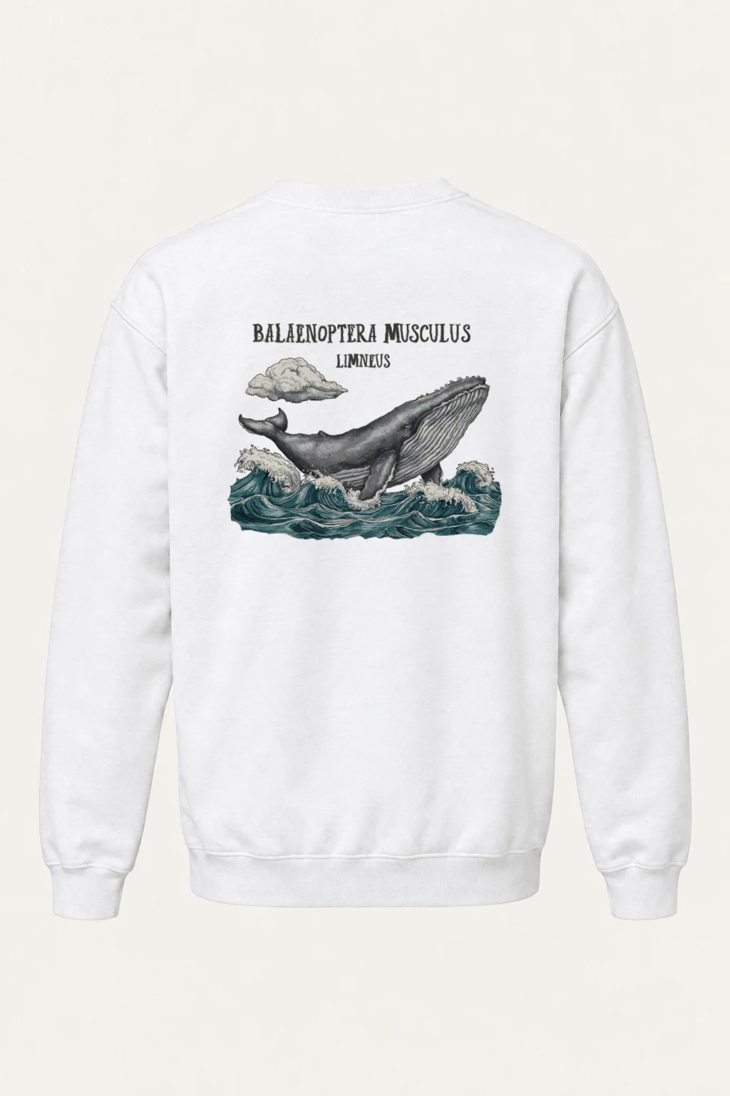 "Blue Whale Engraving" Heavy Blend Unisex Crewneck Sweatshirt | Gildan 18000