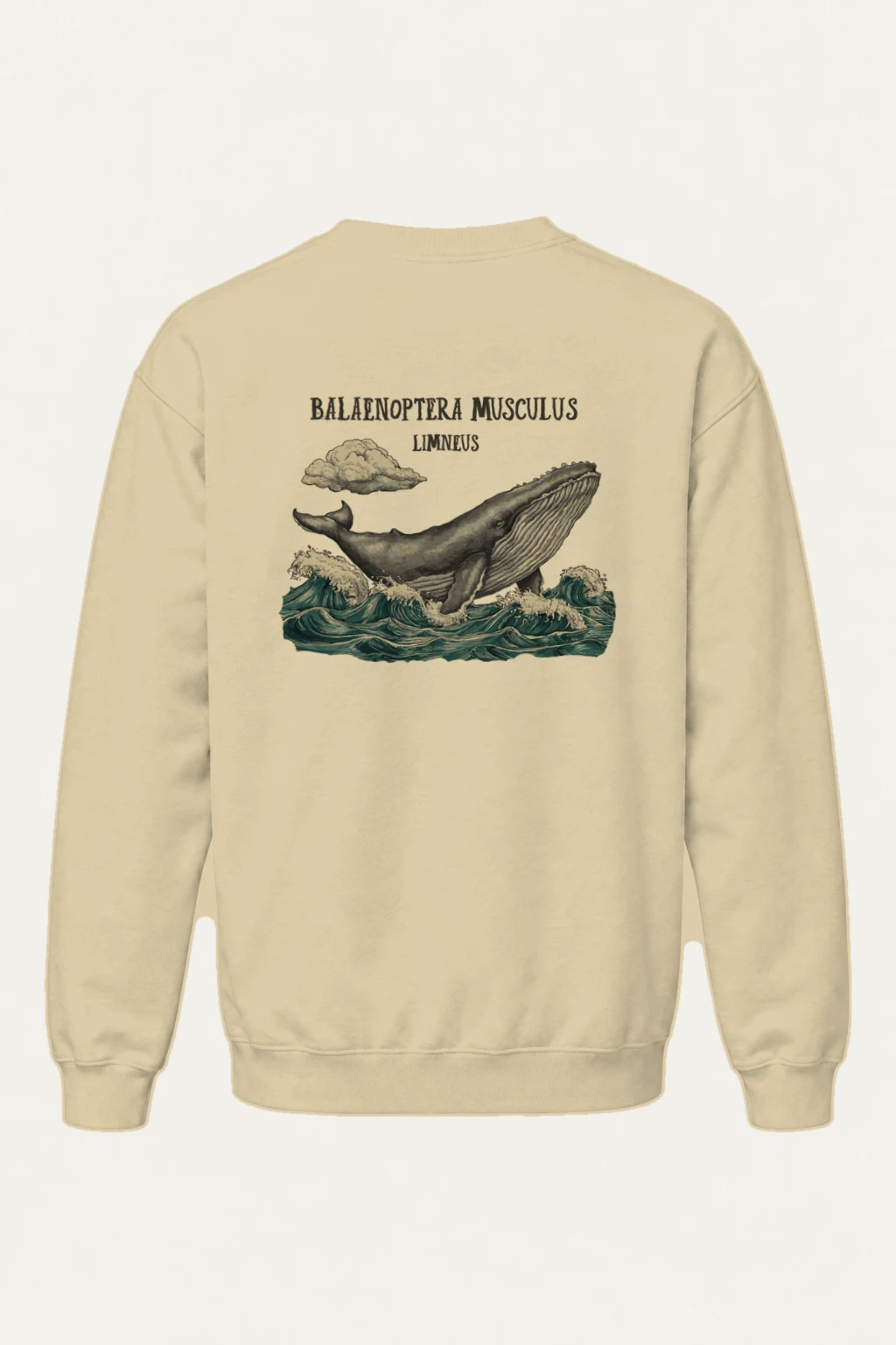 "Blue Whale Engraving" Heavy Blend Unisex Crewneck Sweatshirt | Gildan 18000