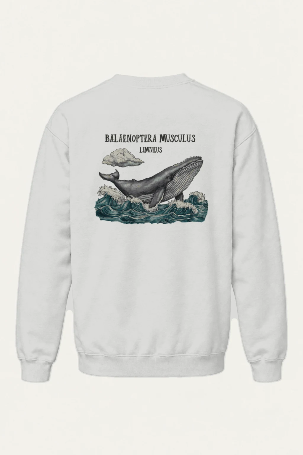 "Blue Whale Engraving" Heavy Blend Unisex Crewneck Sweatshirt | Gildan 18000