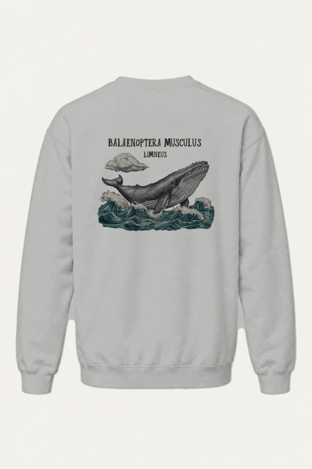 "Blue Whale Engraving" Heavy Blend Unisex Crewneck Sweatshirt | Gildan 18000