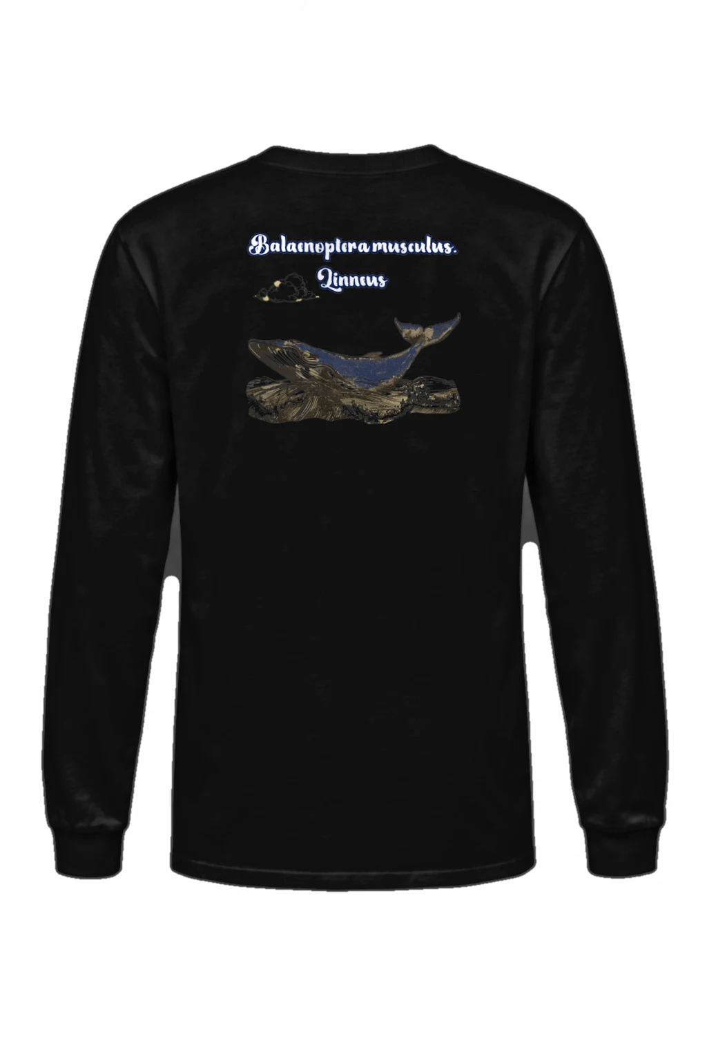 "Blue Whale Engraving" Unisex Longsleeve T-shirt | Gildan 2400