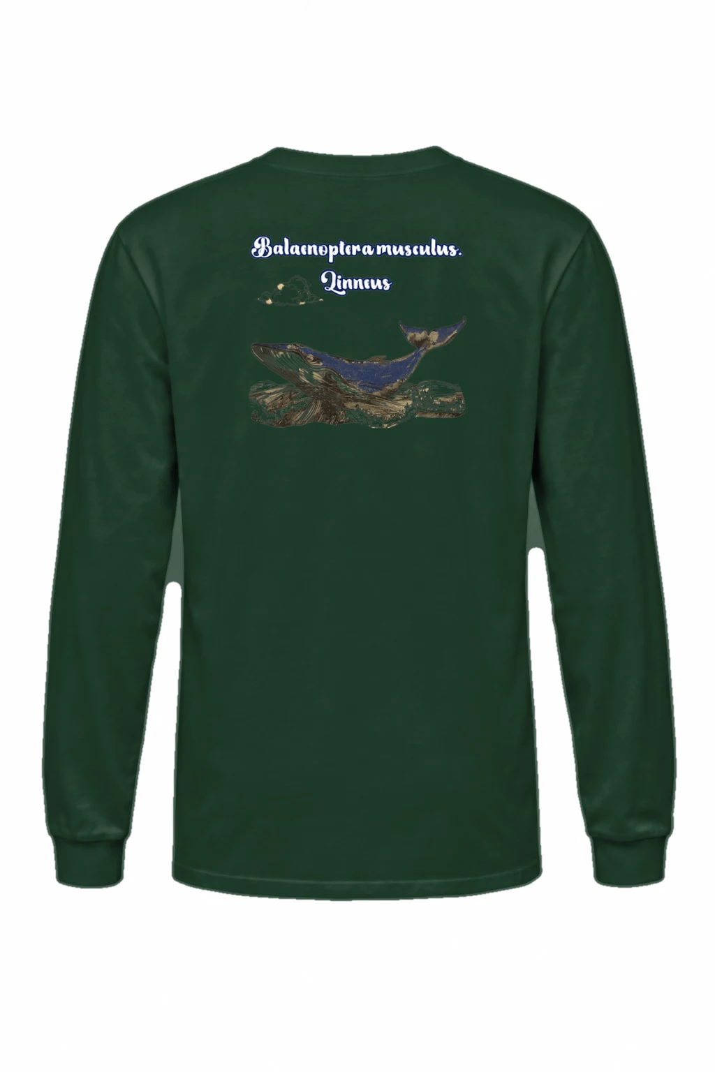 "Blue Whale Engraving" Unisex Longsleeve T-shirt | Gildan 2400