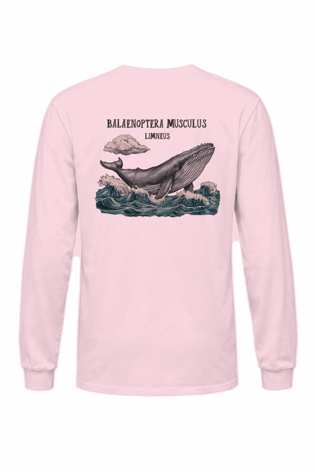 "Blue Whale Engraving" Unisex Longsleeve T-shirt | Gildan 2400