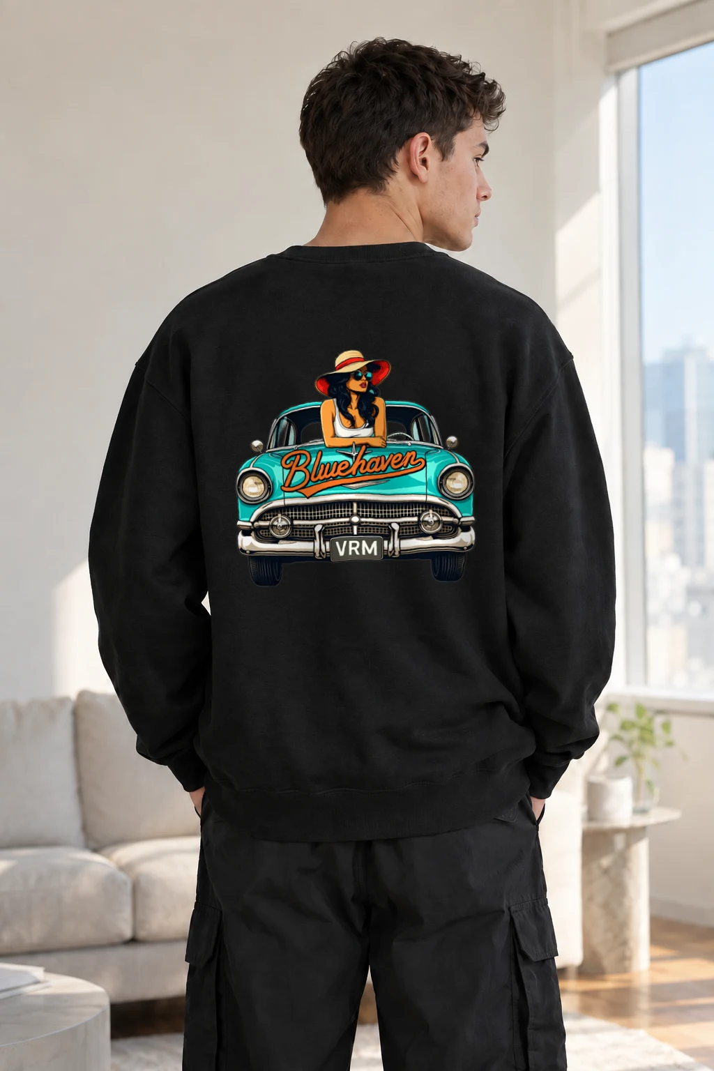"Bluehaven Drive" Heavy Blend Unisex Crewneck Sweatshirt | Gildan 18000