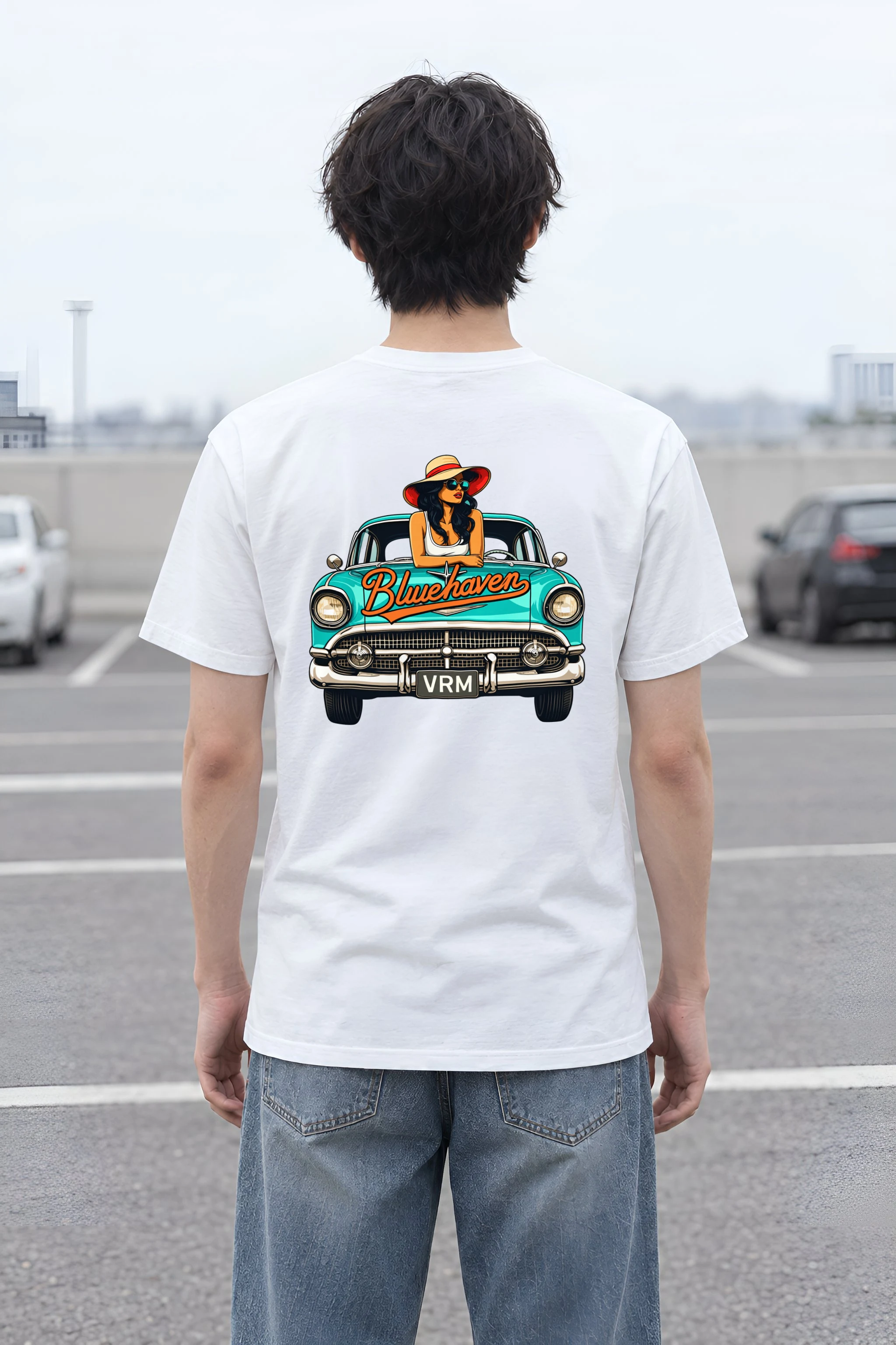 "Bluehaven Drive" Heavyweight Unisex Crewneck T-shirt