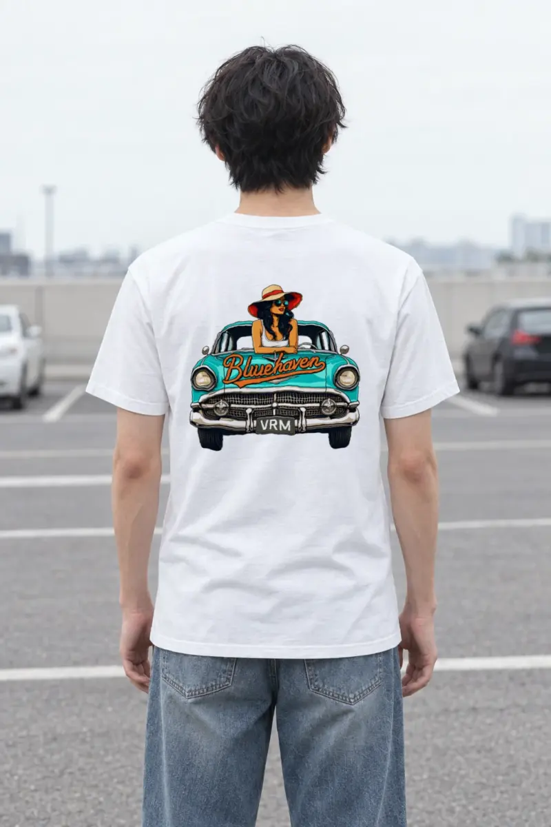"Bluehaven Drive" Heavyweight Unisex Crewneck T-shirt