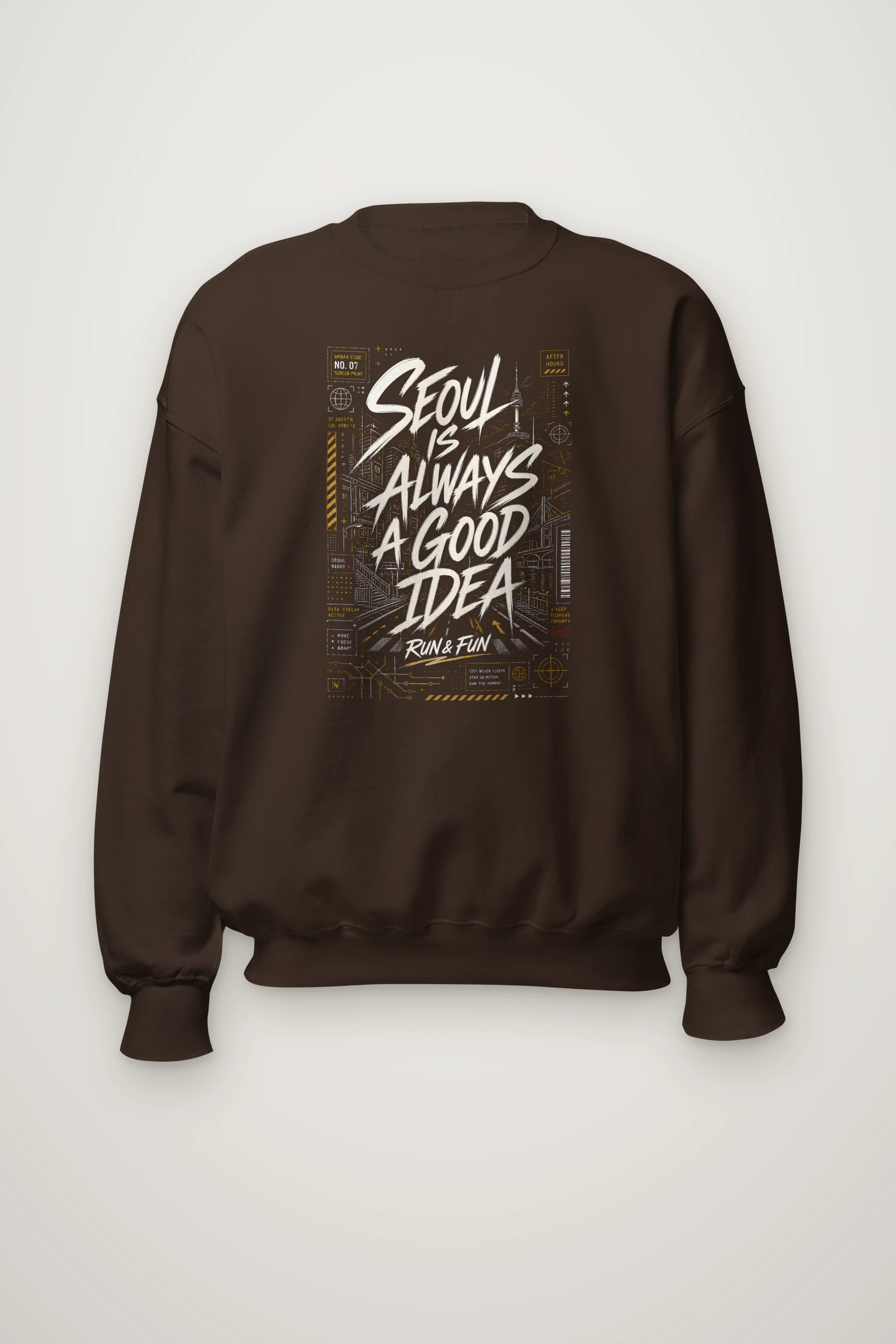 "Blueprint Letter Study" Heavy Blend Unisex Crewneck Sweatshirt