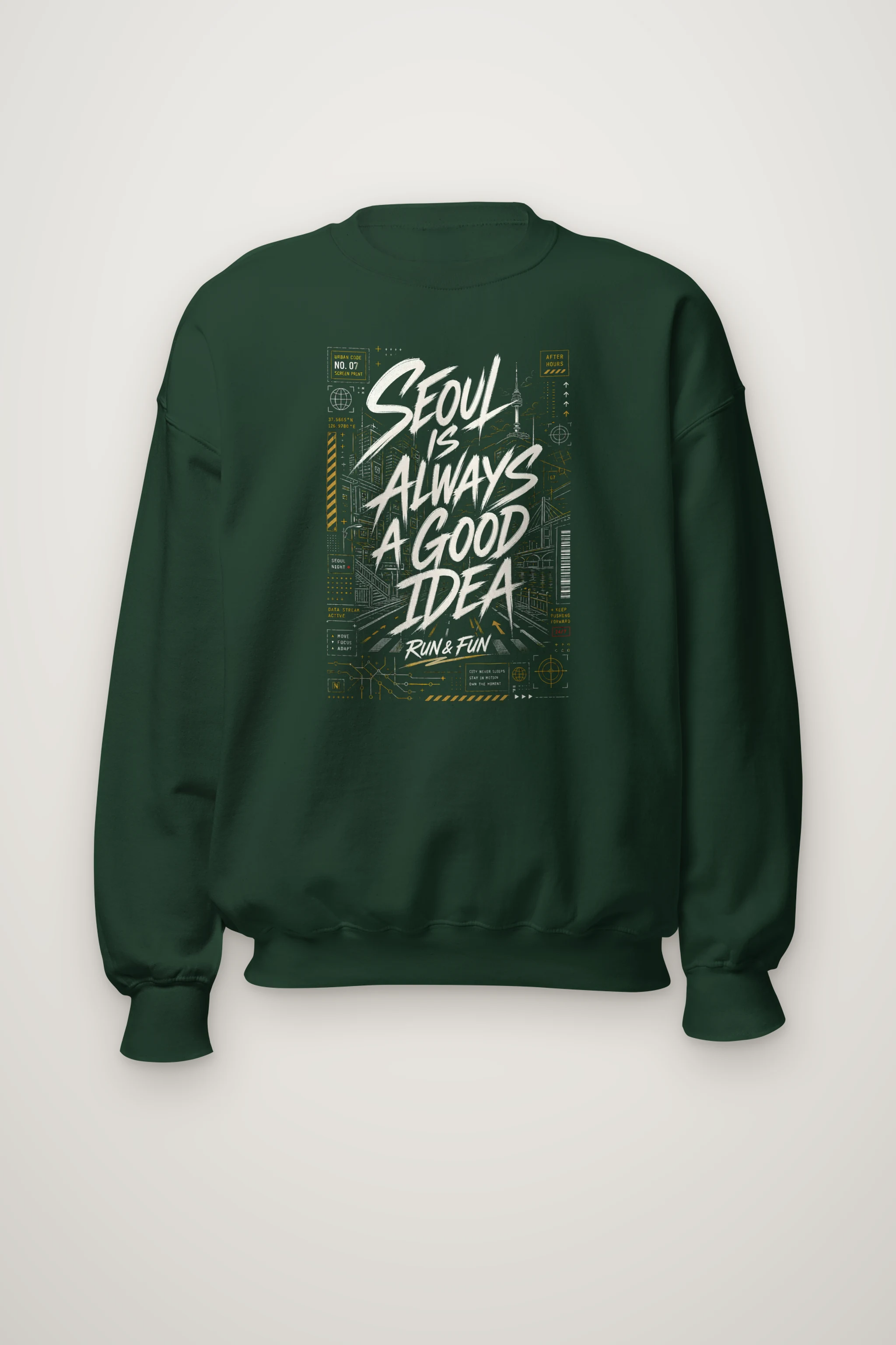 "Blueprint Letter Study" Heavy Blend Unisex Crewneck Sweatshirt