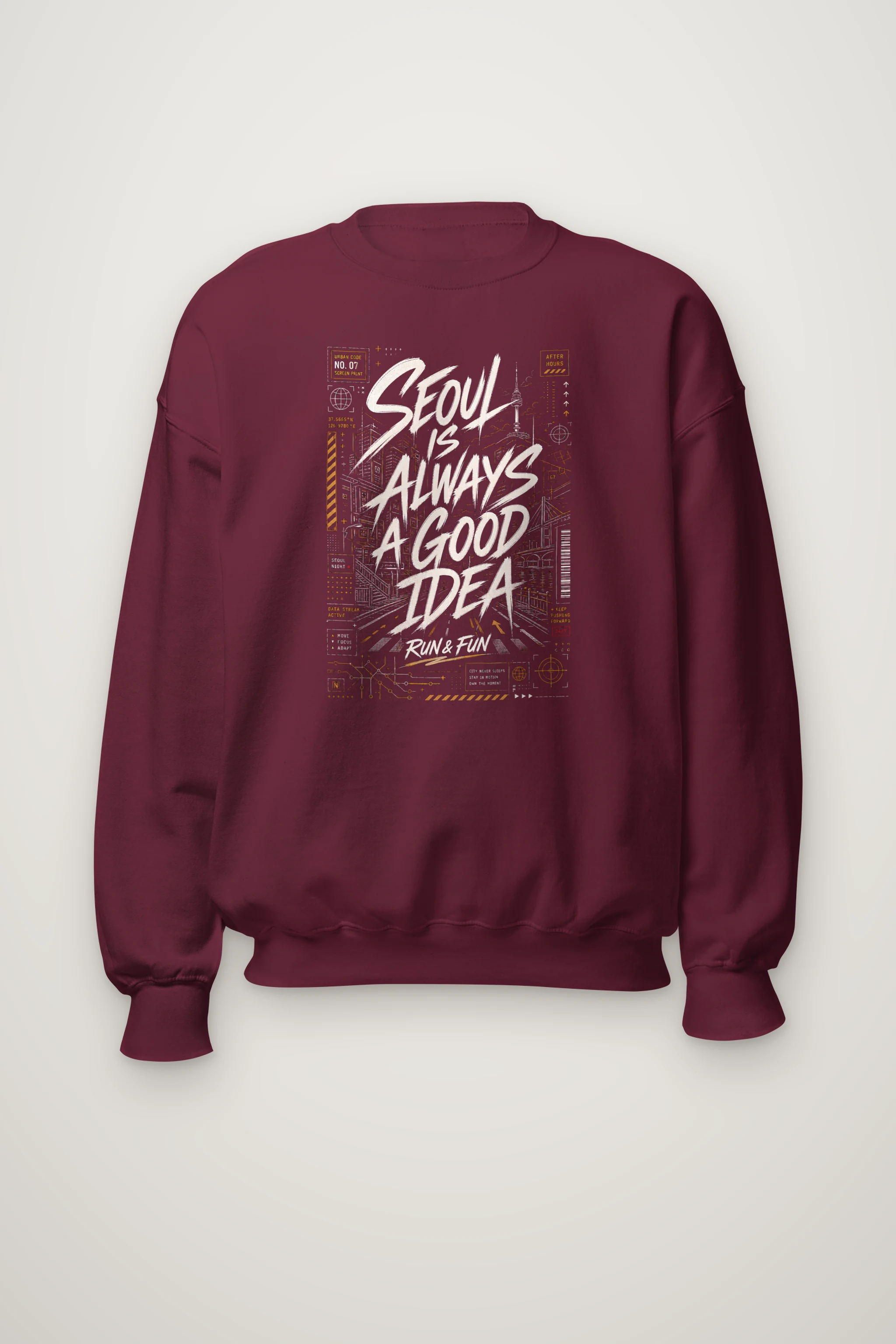 "Blueprint Letter Study" Heavy Blend Unisex Crewneck Sweatshirt