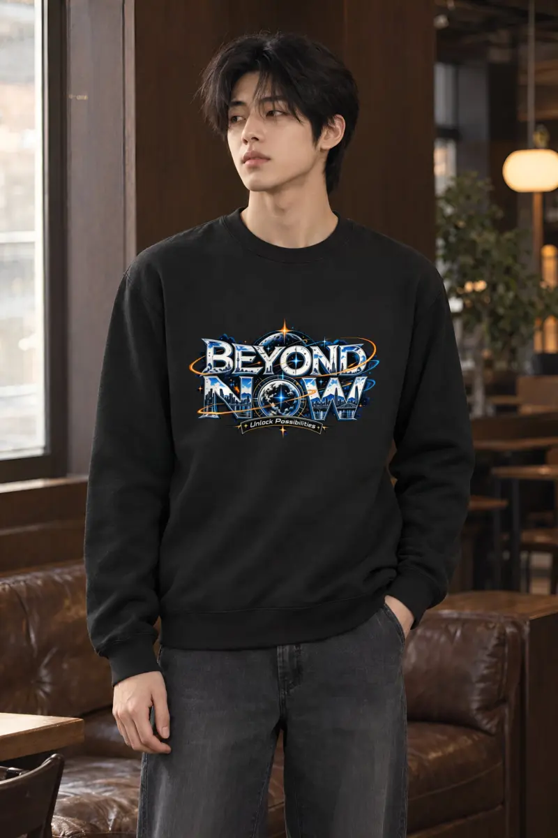 "Skyline Letter Nightfall" Heavy Blend Unisex Crewneck Sweatshirt