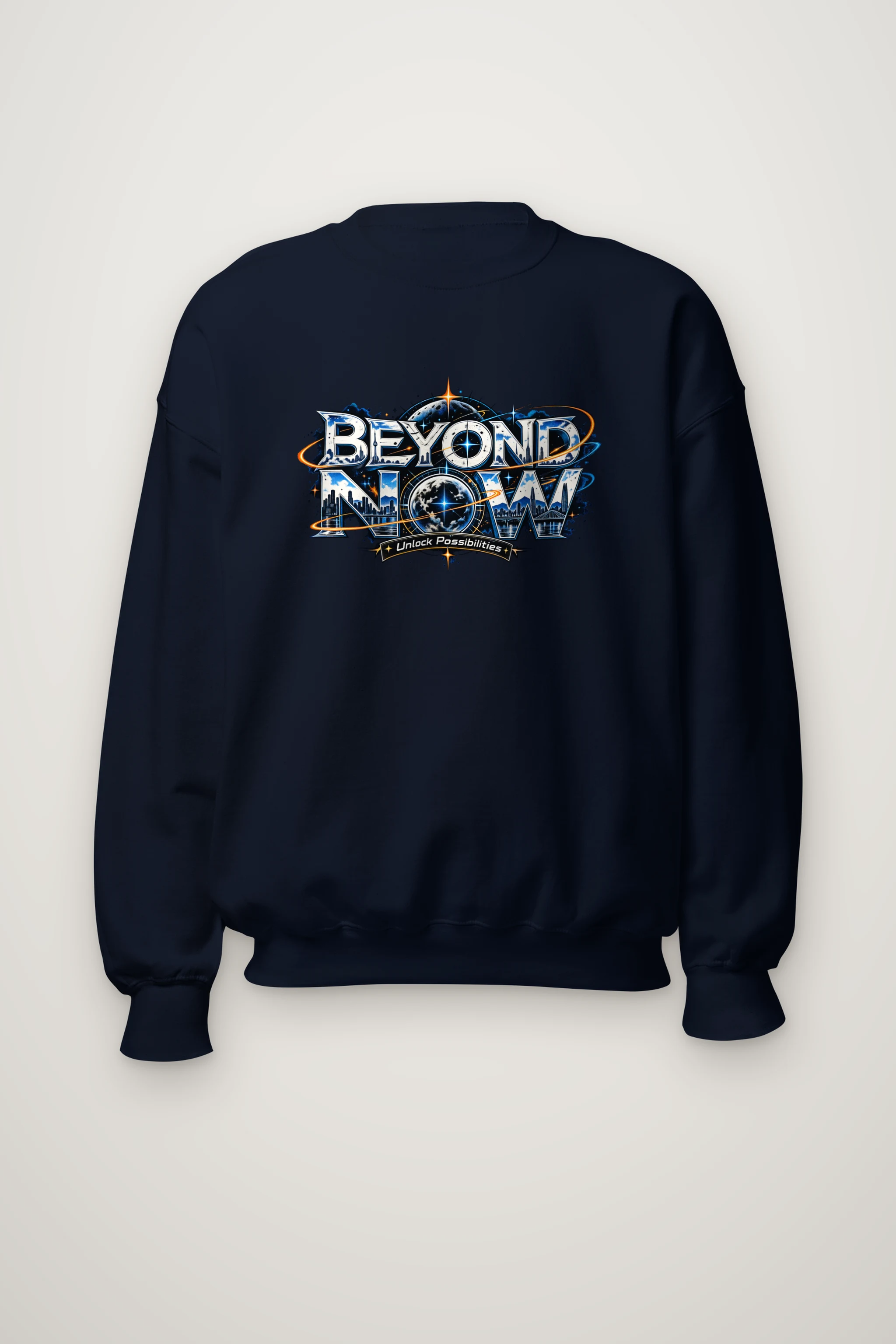 "Skyline Letter Nightfall" Heavy Blend Unisex Crewneck Sweatshirt