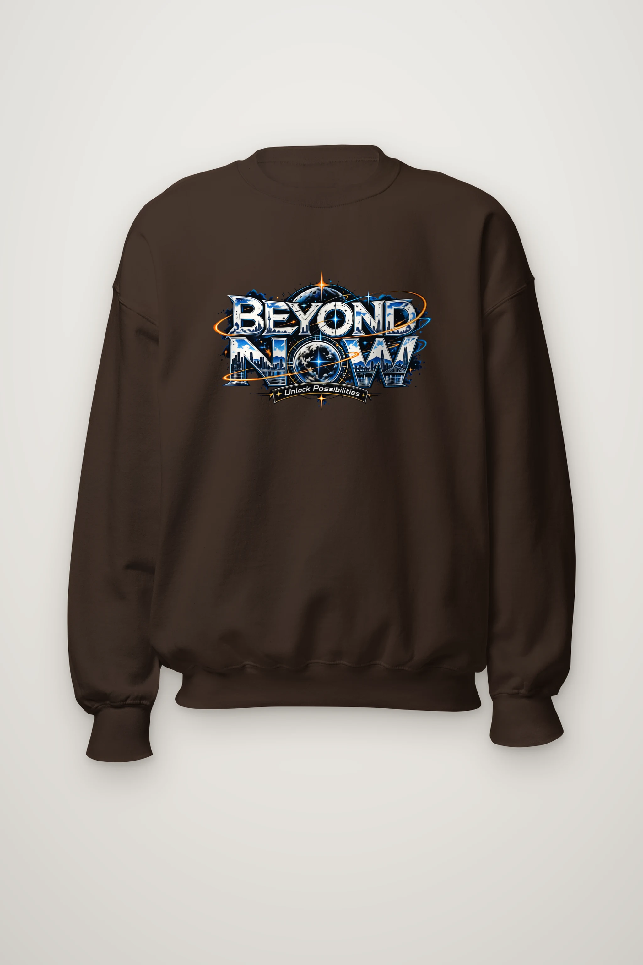 "Skyline Letter Nightfall" Heavy Blend Unisex Crewneck Sweatshirt