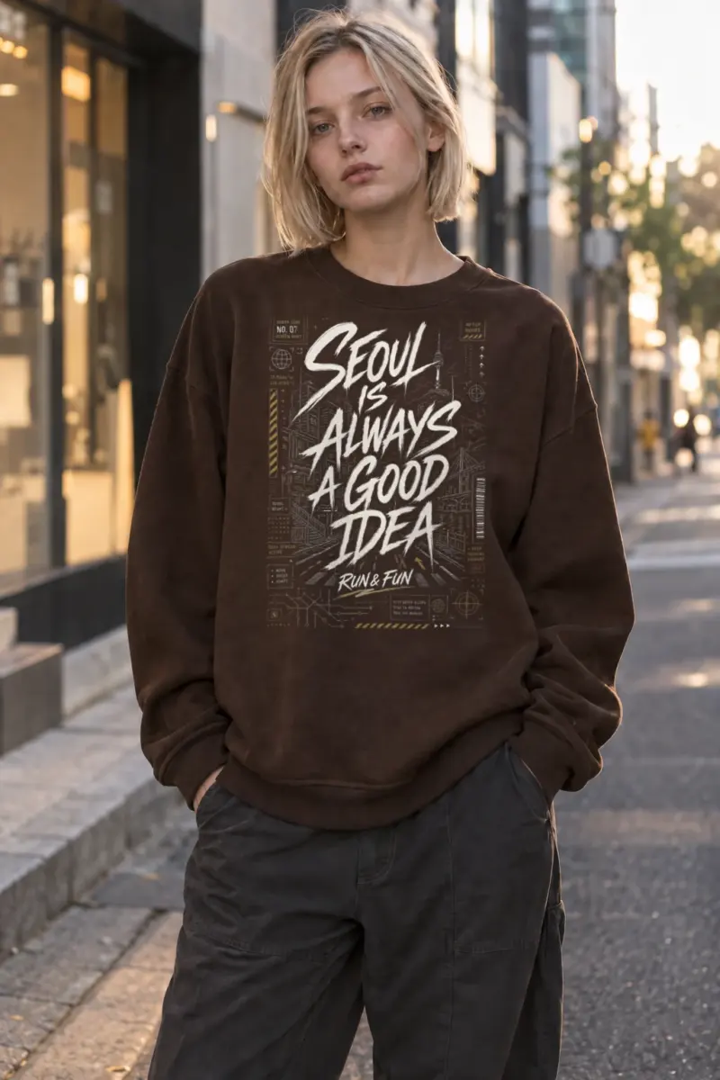 “Blueprint Script Collage” Heavy Blend Unisex Crewneck Sweatshirt | Gildan 18000