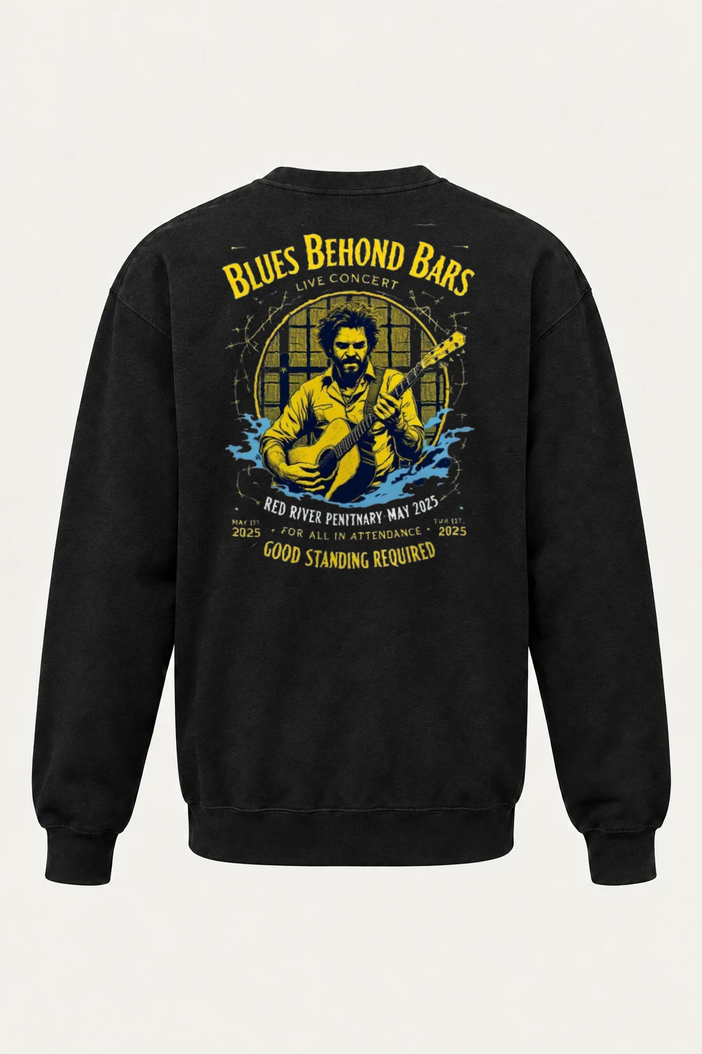 "Blues Behind Bars" Heavy Blend Unisex Crewneck Sweatshirt | Gildan 18000