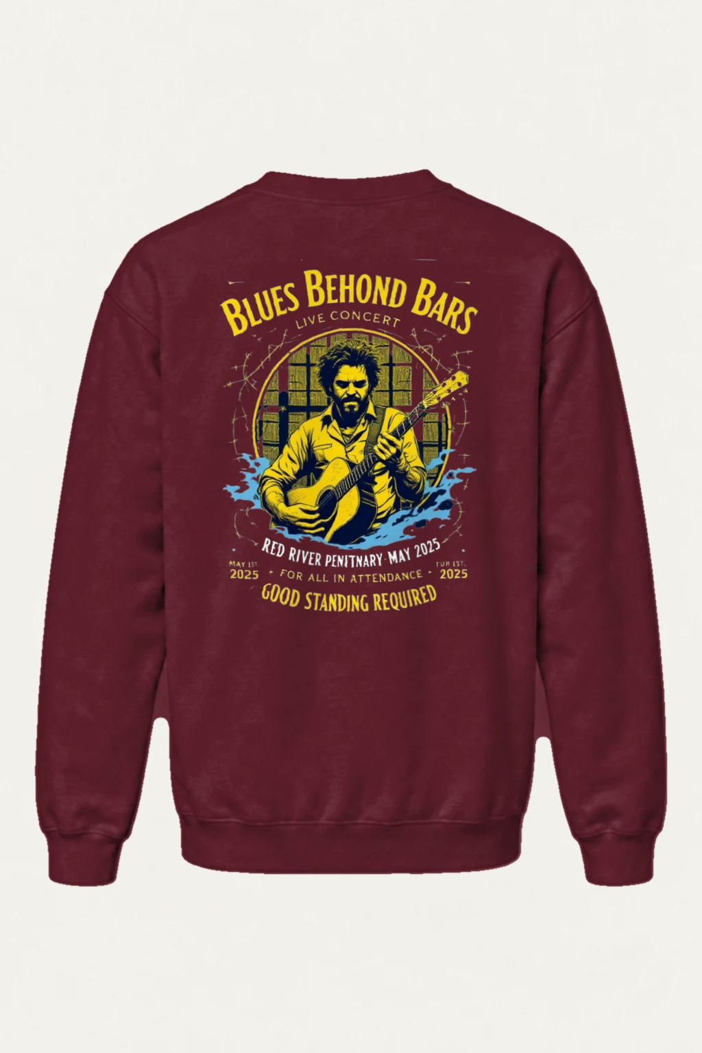 "Blues Behind Bars" Heavy Blend Unisex Crewneck Sweatshirt | Gildan 18000