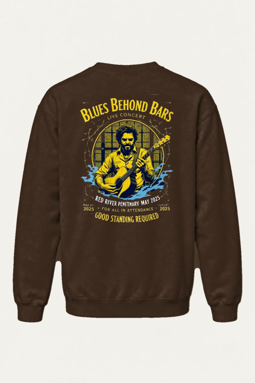"Blues Behind Bars" Heavy Blend Unisex Crewneck Sweatshirt | Gildan 18000