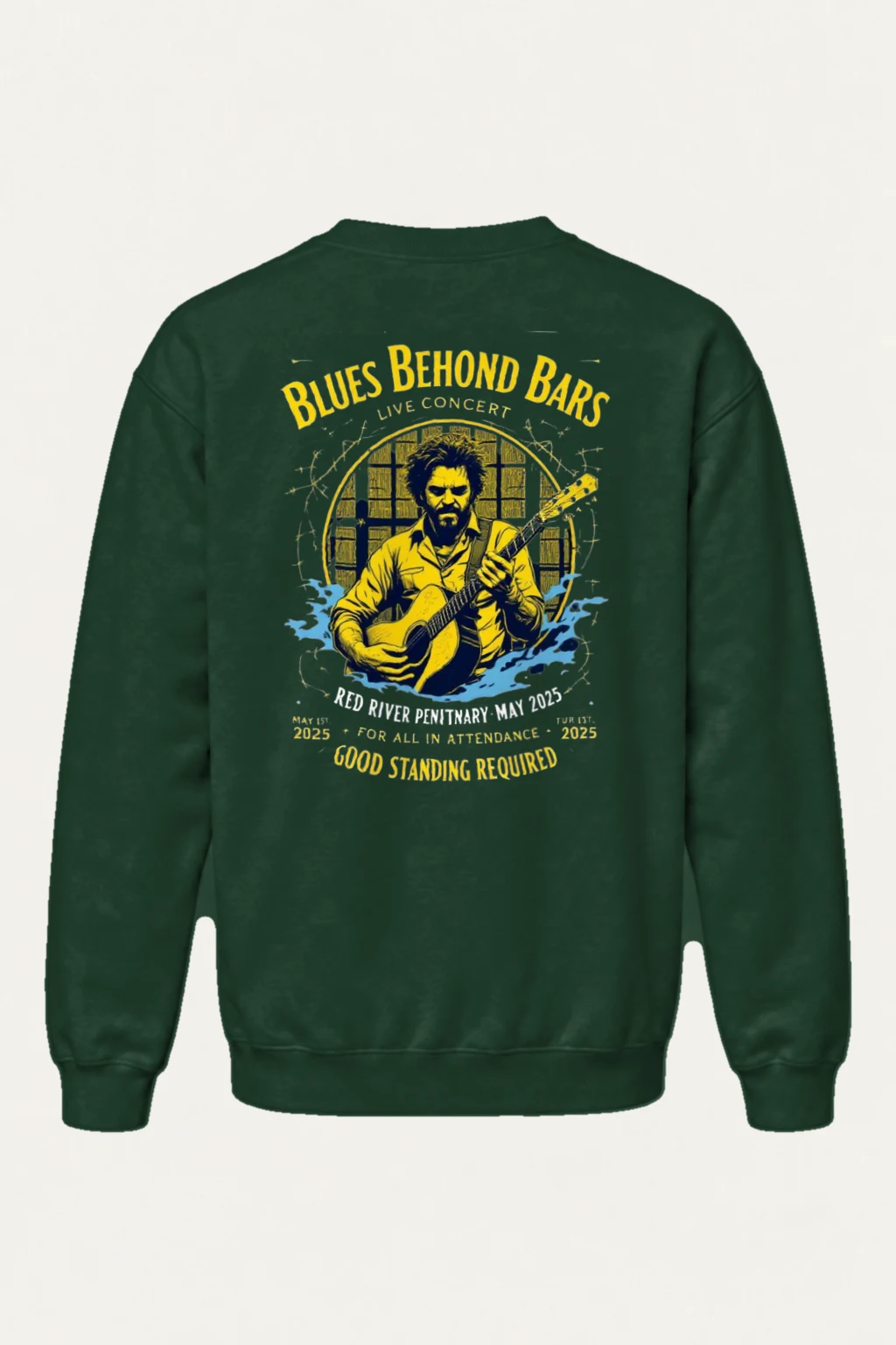 "Blues Behind Bars" Heavy Blend Unisex Crewneck Sweatshirt | Gildan 18000