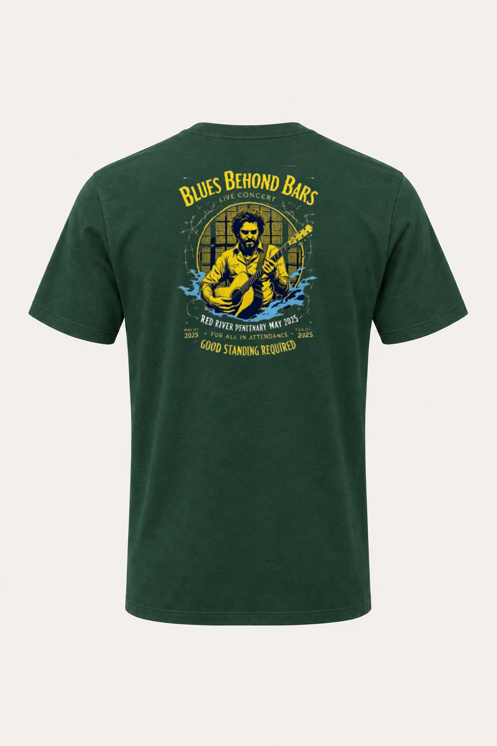 "Blues Behind Bars" Heavyweight Unisex Crewneck T-shirt | Gildan 5000