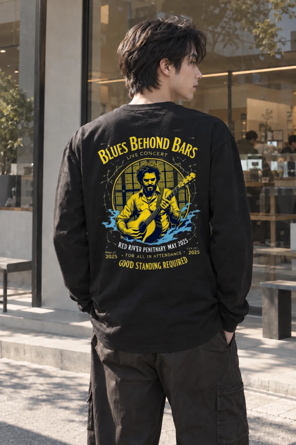 "Blues Behind Bars" Unisex Longsleeve T-shirt | Gildan 2400