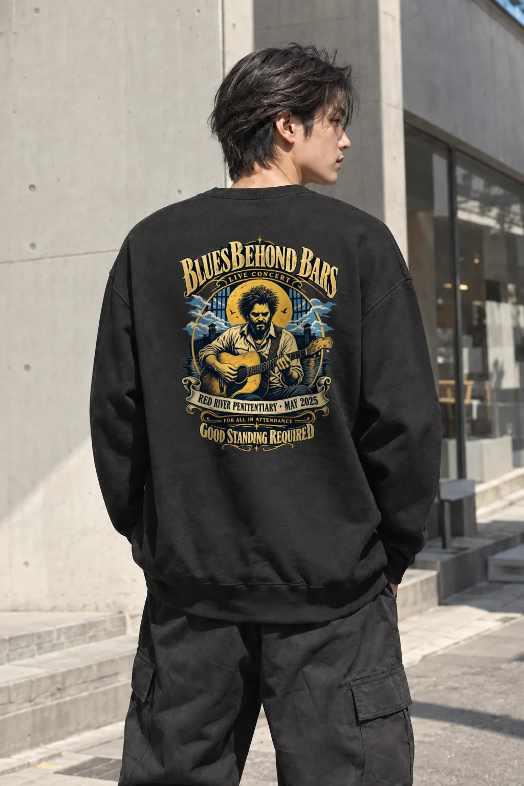 "Blues Beyond Bars" Heavy Blend Unisex Crewneck Sweatshirt | Gildan 18000