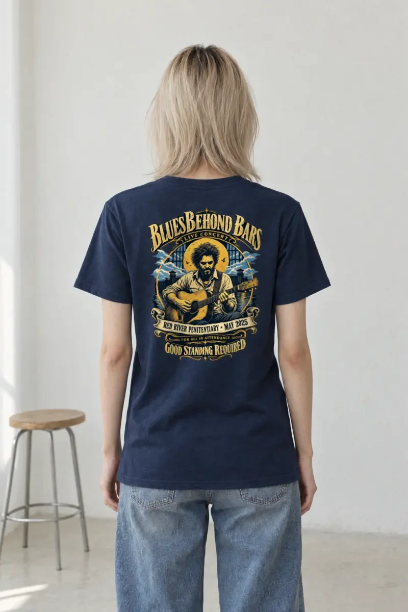 "Blues Beyond Bars" Heavyweight Unisex Crewneck T-shirt | Gildan 5000