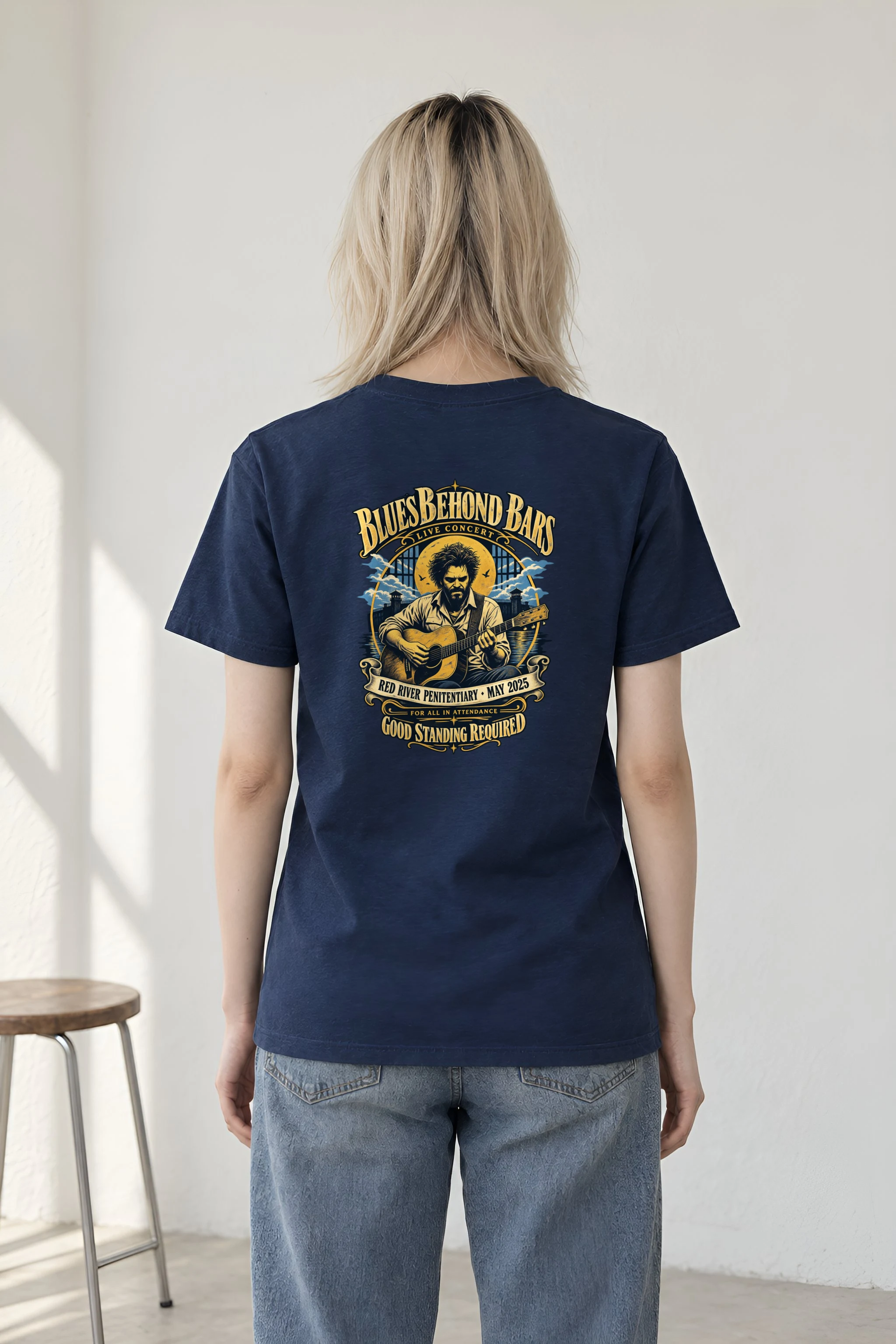 "Blues Beyond Bars" Heavyweight Unisex Crewneck T-shirt