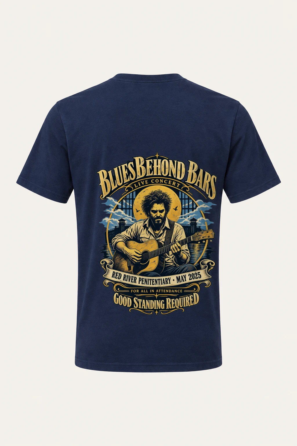 "Blues Beyond Bars" Heavyweight Unisex Crewneck T-shirt | Gildan 5000