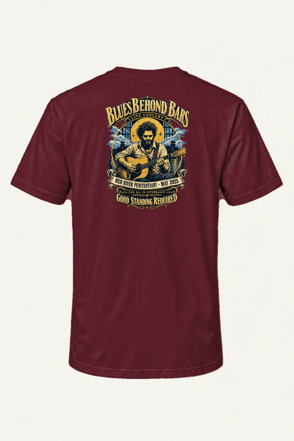 "Blues Beyond Bars" Heavyweight Unisex Crewneck T-shirt | Gildan 5000