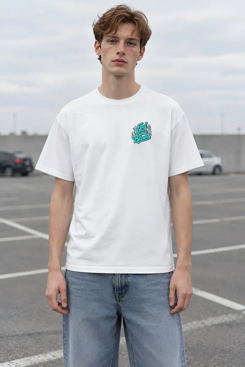 "Blues Night Vibes" Heavyweight Unisex Crewneck T-shirt