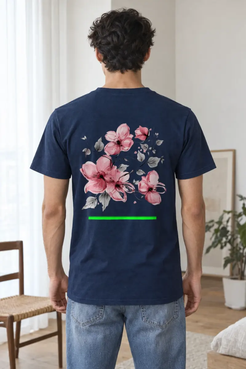 "Blush Branches" Heavyweight Unisex Crewneck T-shirt | Gildan 5000