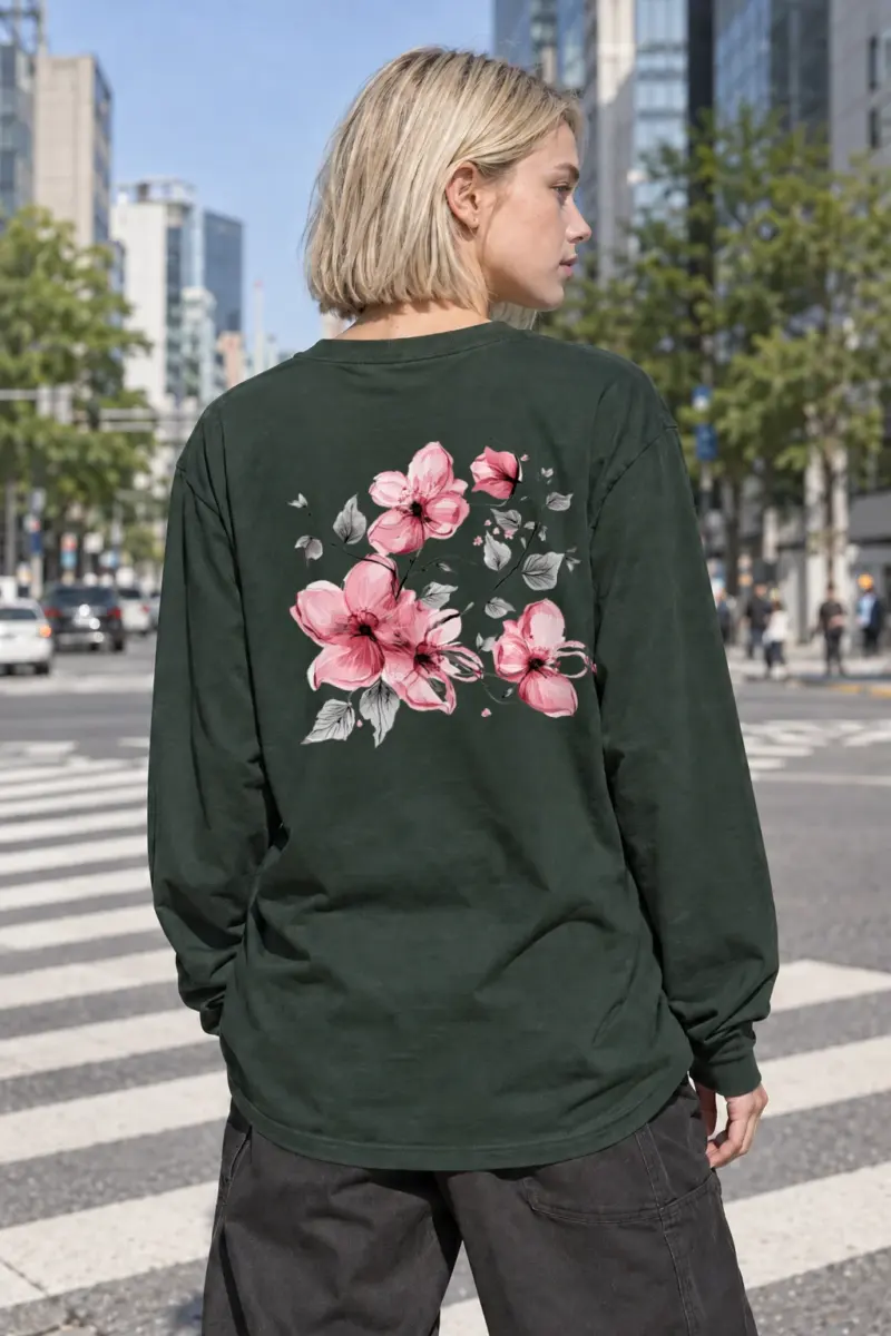 "Blush Flowering Branches" Unisex Longsleeve T-shirt | Gildan 2400