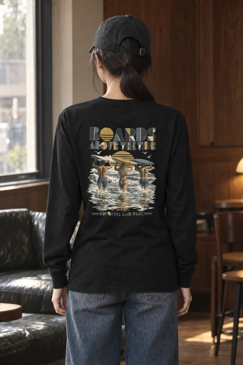 “Boards Above the Tide” Unisex Longsleeve T-shirt