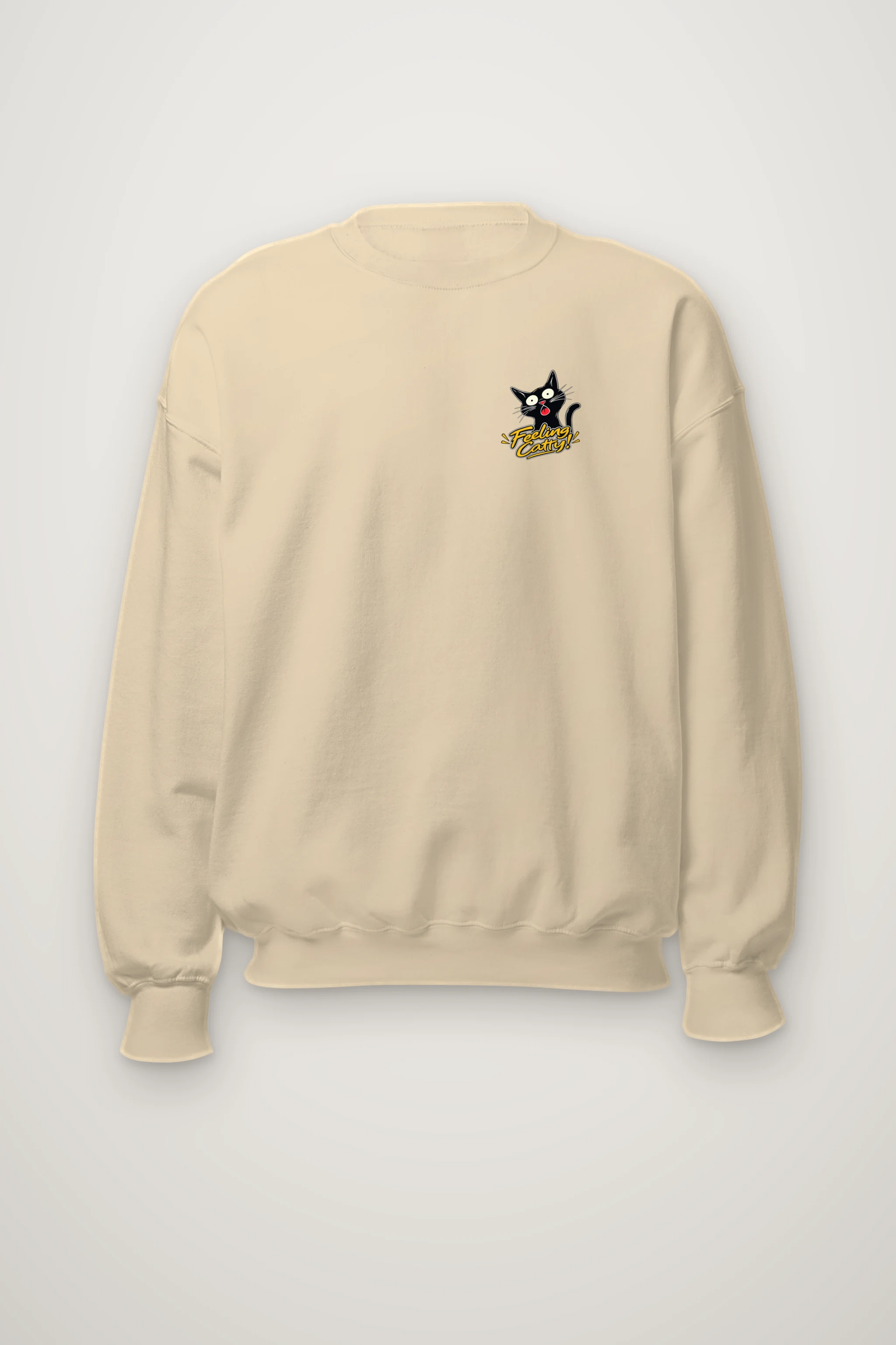 "Boardwalk Black Cat" Heavy Blend Unisex Crewneck Sweatshirt