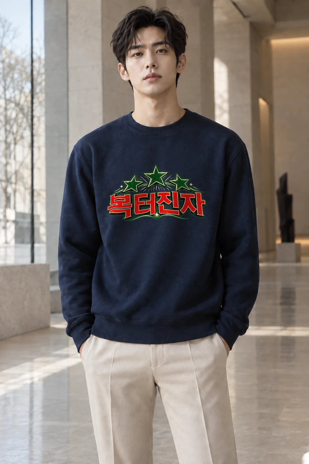 "Bok Teojinja Stars" Heavy Blend Unisex Crewneck Sweatshirt | Gildan 18000