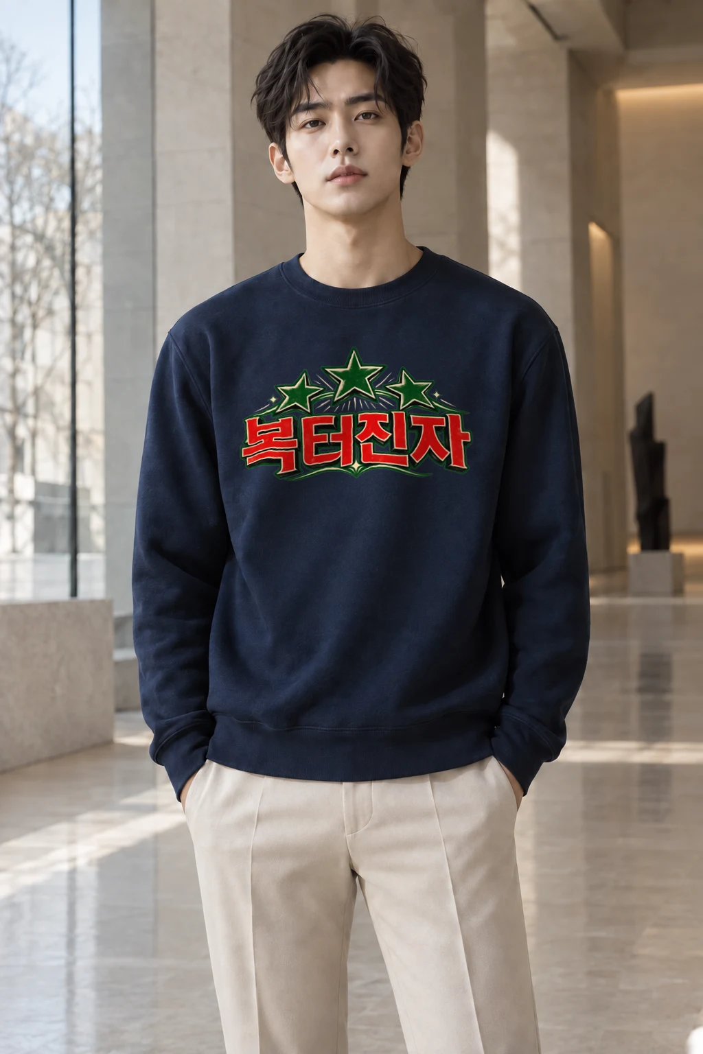 "Bok Teojinja Stars" Heavy Blend Unisex Crewneck Sweatshirt | Gildan 18000