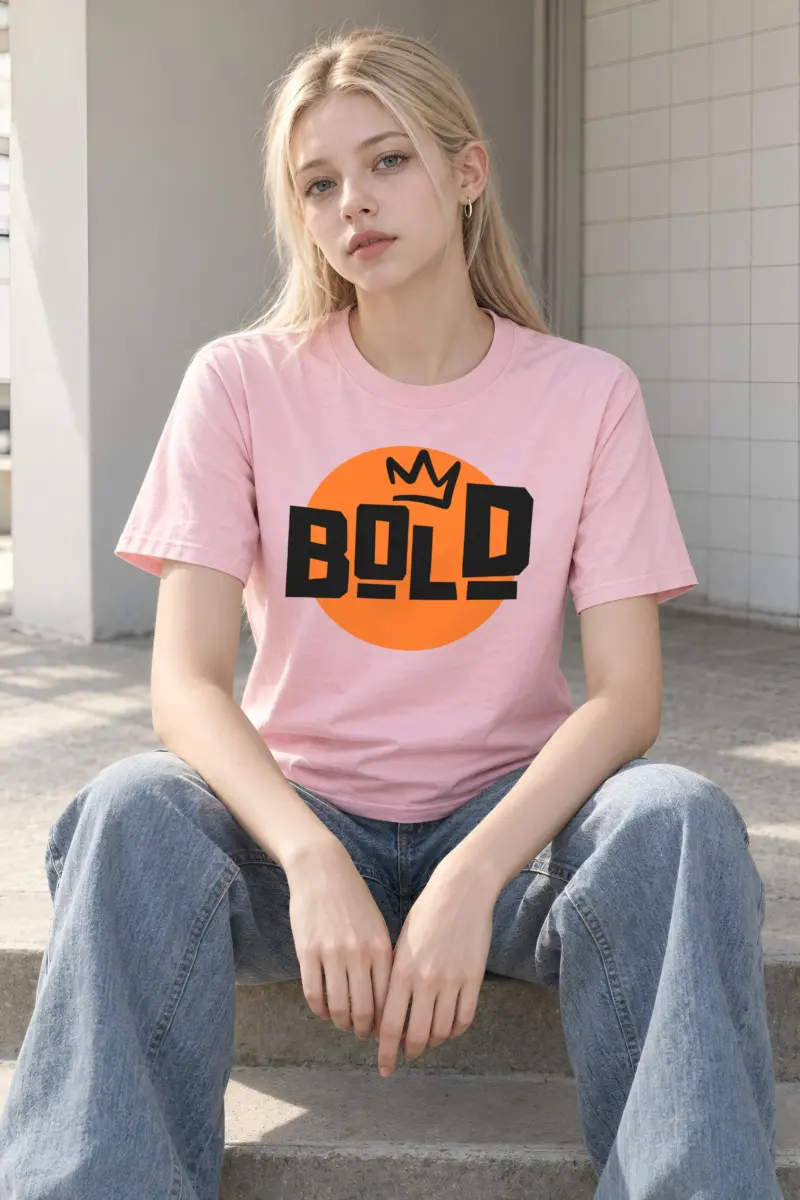 "Bold Crown Graffiti" Heavyweight Unisex Crewneck T-shirt