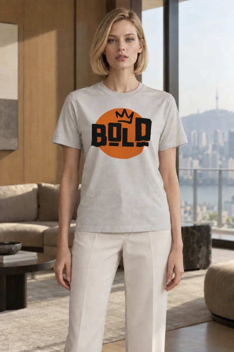 "Bold Crown Graffiti" Heavyweight Unisex Crewneck T-shirt | Gildan 5000