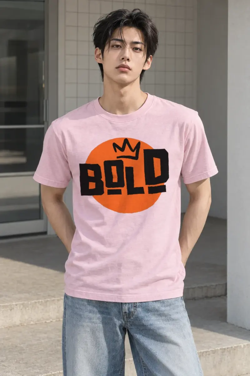 "Bold Crown Graffiti" Heavyweight Unisex Crewneck T-shirt