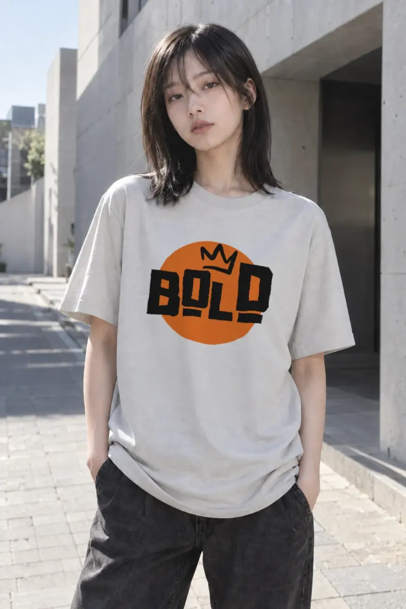 "Bold Crown Graffiti" Heavyweight Unisex Crewneck T-shirt | Gildan 5000