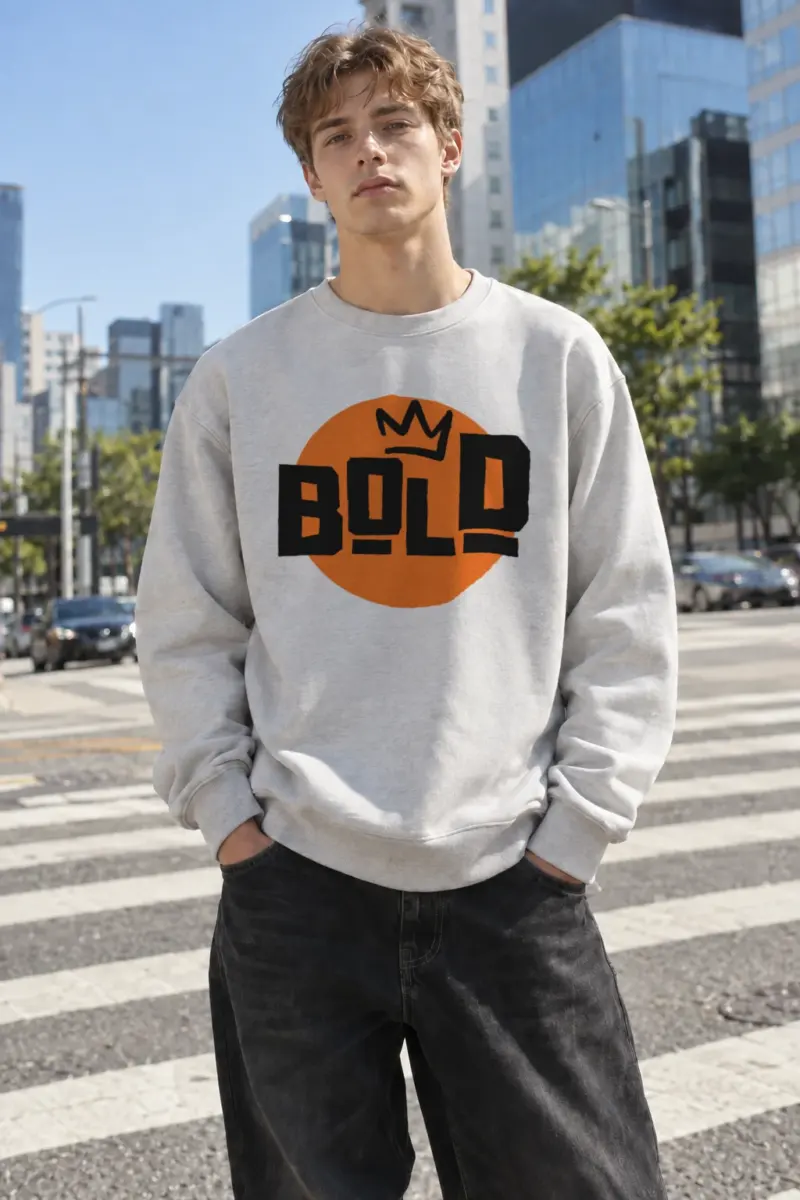 "Bold Crown" Heavy Blend Unisex Crewneck Sweatshirt | Gildan 18000