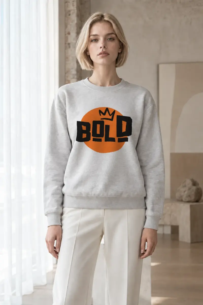 "Bold Crown" Heavy Blend Unisex Crewneck Sweatshirt | Gildan 18000