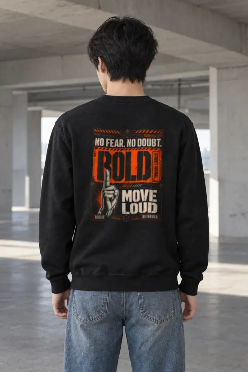 "Bold Street Signal" Heavy Blend Unisex Crewneck Sweatshirt