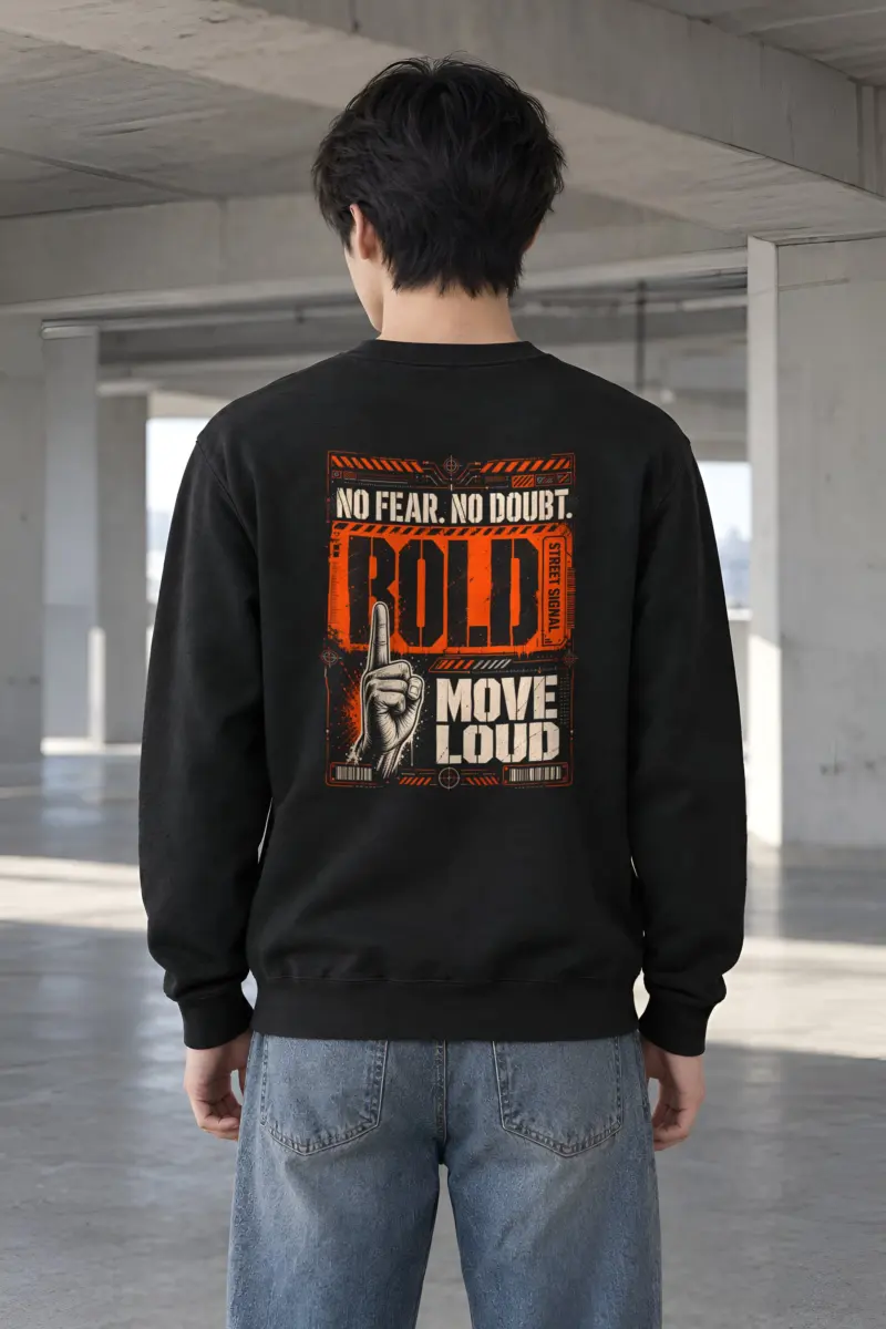 "Bold Street Signal" Heavy Blend Unisex Crewneck Sweatshirt