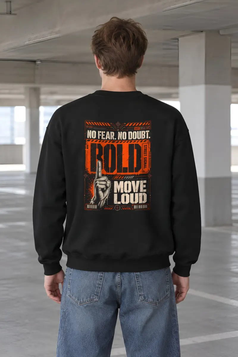 "Bold Street Signal" Heavy Blend Unisex Crewneck Sweatshirt