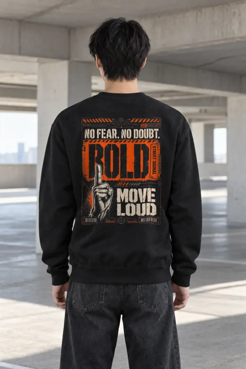 "Bold Street Signal" Heavy Blend Unisex Crewneck Sweatshirt | Gildan 18000