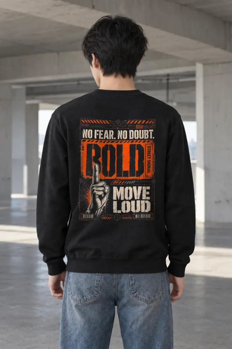 "Bold Street Signal" Heavy Blend Unisex Crewneck Sweatshirt